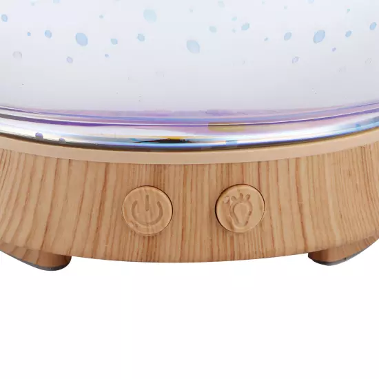 100ml Glass Essential Oil Aroma Diffuser Colorful Light Ultrasonic DS