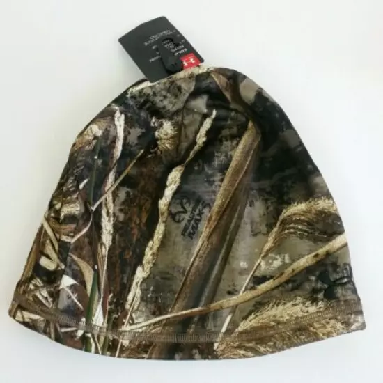 Under Amour ColdGear Hunting Hat Beanie Reversible Realtree Camo Green