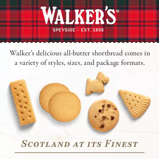 Walker’S All-Butter Mini Scottie Dog Shaped Shortbread - 51-Count Carton - Authe