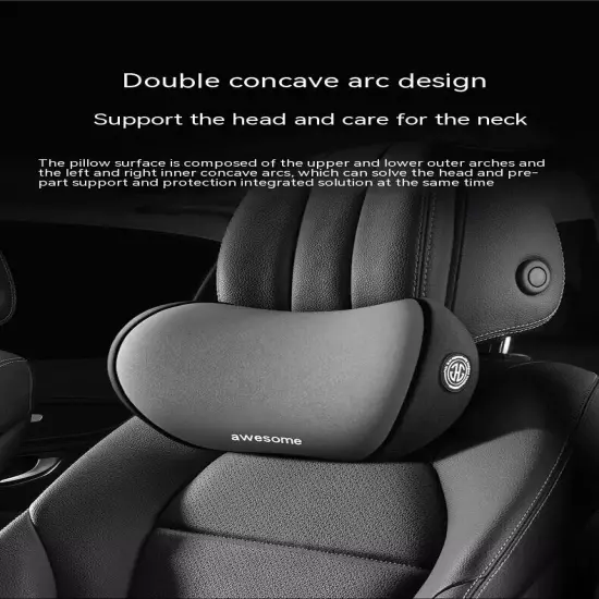 Car Neck Pillow Protective Lumbar Back Support Headrest Cushion Car Seat Pillow