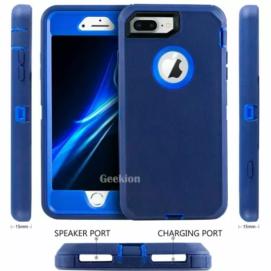 For iPhone 6 7 8 Plus SE 2020 Shockproof Rugged Case Cover + Screen Protector