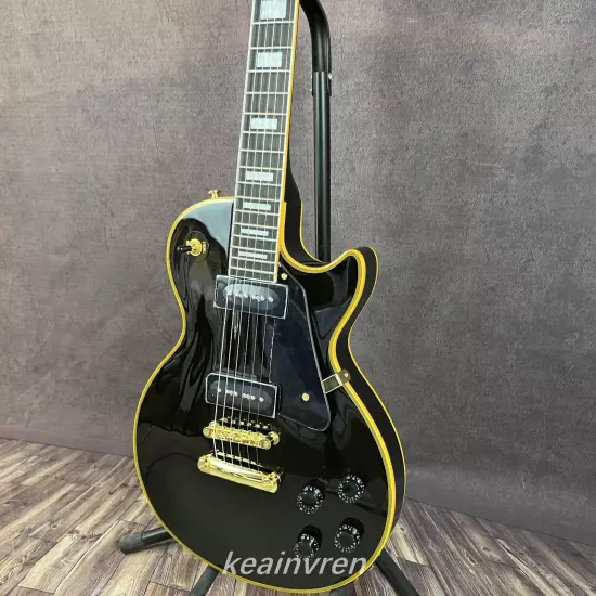 Custom Les Paul Electric Guitar Vintage 1956 Black Beauty P90 pickup 6 strings