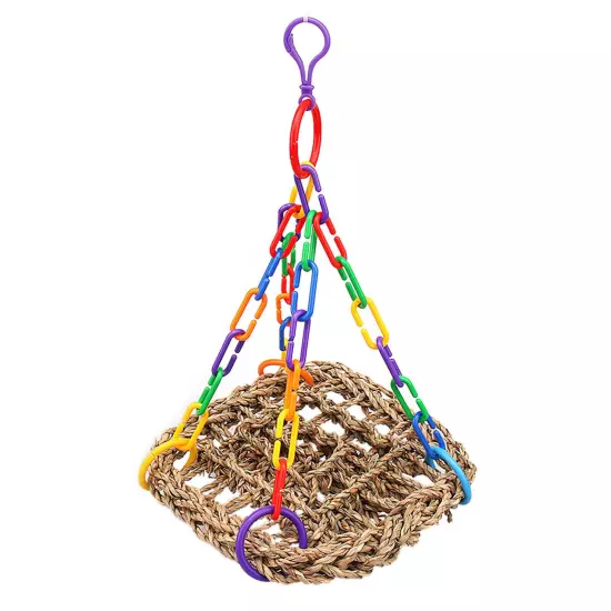 Pet Bird Hanging Toy Parrot Parakeet Budgie Cockatiel Cage Hammock Swing Toy