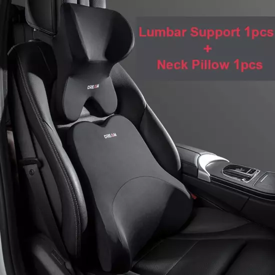 Car Lumbar Support Headrest Neck Pillow Support Soft Neck Cushion Back Support