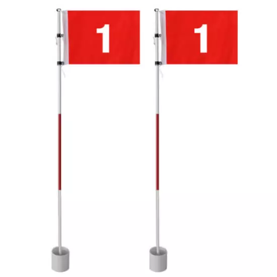 2 Sets Golf Practice Golf Hole Pole Cup Practice Golf Putting Flagstick Golfer