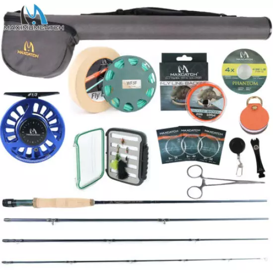 Maxcatch Nymph Fly Fishing Rod Combo, 2/3/4wt 10FT Rod, AVID Reel, Nymph Line