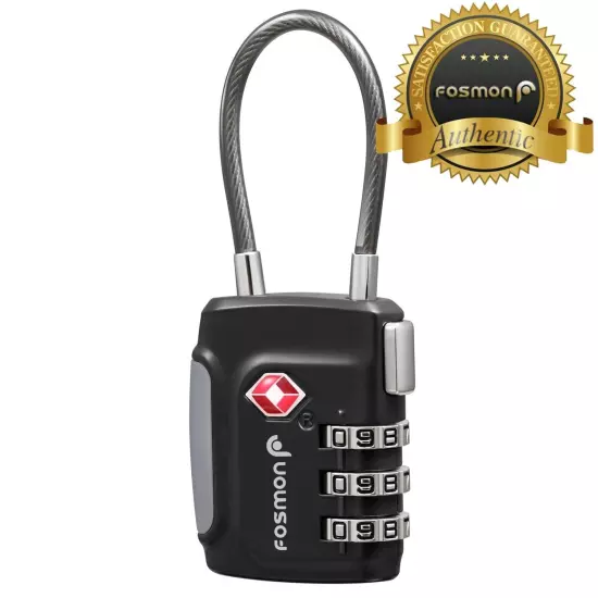 TSA Accepted Luggage Travel Suitcase Bag Lock [3 Digit Combination]Padlock Reset