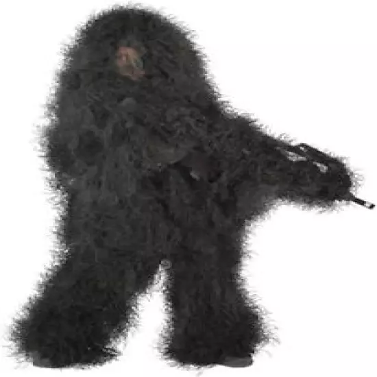 New Child Ghillie Suit Black Camo Suit Black Ops 4 piece with carry bag