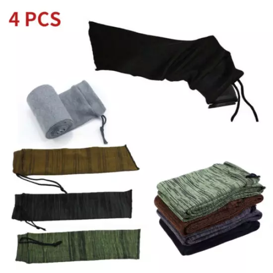 4 Pcs 36 X 10 Cm Gun Sleeves Handgun Sock Silicone Treated Pistol Storage Cover