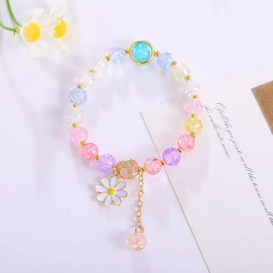 Crystal Bracelet Daisy Bracelet Beads Cute Girly Fashion Gelang Accessories C2N9