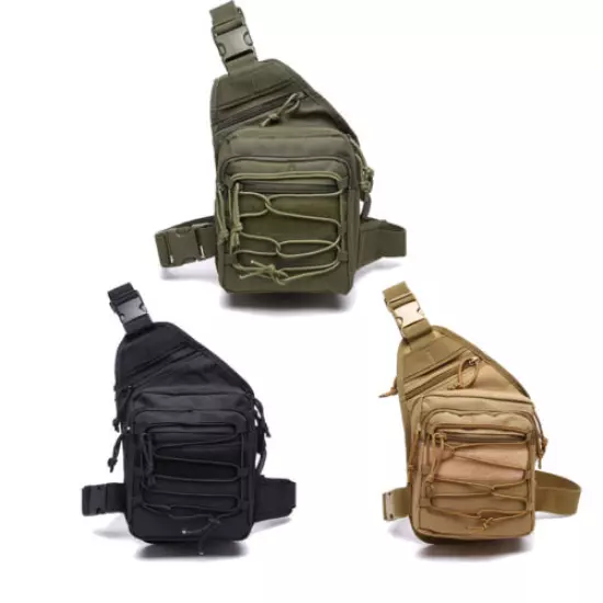 Tactical Shoulder Bag Gun Holster Military Sling Bag Chest Pack Pistol Holder