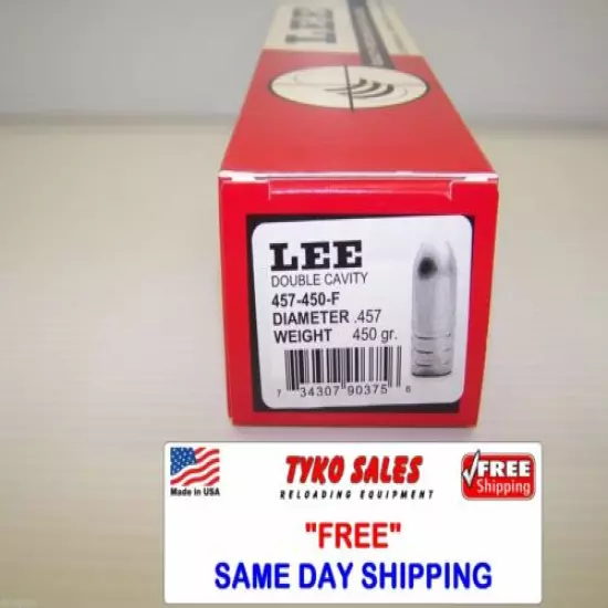 LEE 90375 * LEE 2-CAVITY MOLD 457-450-F * .457 DIA * 450 GR * 90375