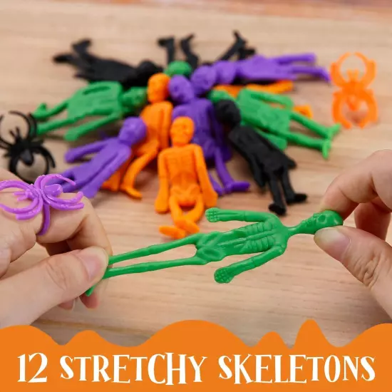 Halloween Party Favors - 24 Pack (266PCS) Gloves Stuffed Toys Bulk,... 