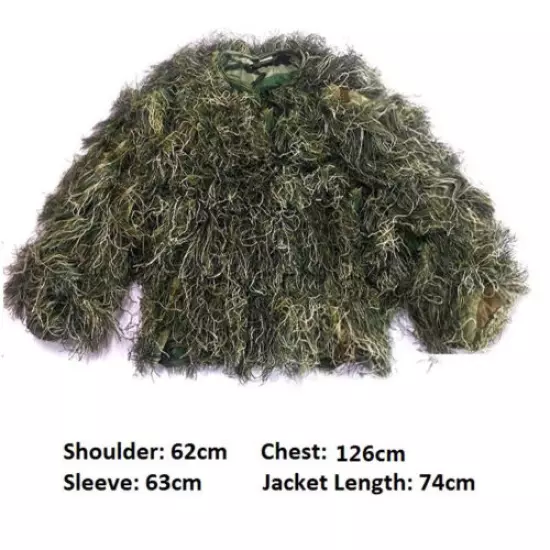 Ghillie Suit Woodland Camouflage Sniper Tactical Clothes Jungle Camo Hunting Set