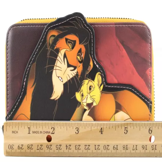 Loungefly Lion King Disney Villains Scar Simba Zipper Wallet Faux Leather New