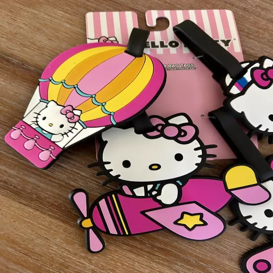 New Sanrio Hello Kitty Travel Passport Holder and Luggage Tag Set