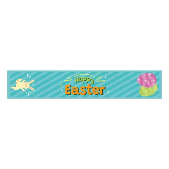 2024 Easter Table Flag Bunny Holiday Linen Printed Table Decoration Flag Heat