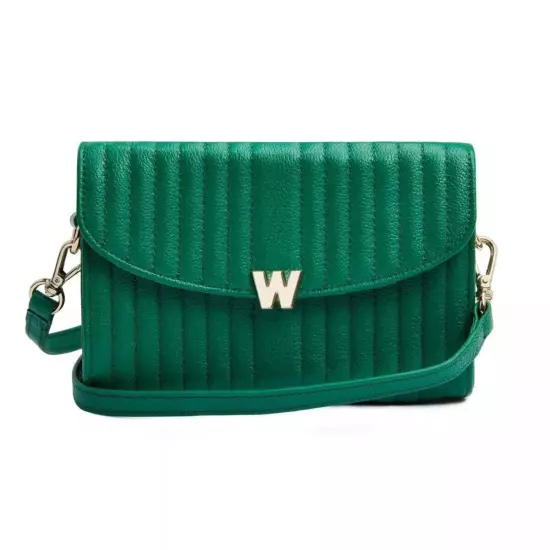 WOLF Mimi Crossbody Bag with Wristlet in Forest Green Color-NWT-Org Pkg-768312