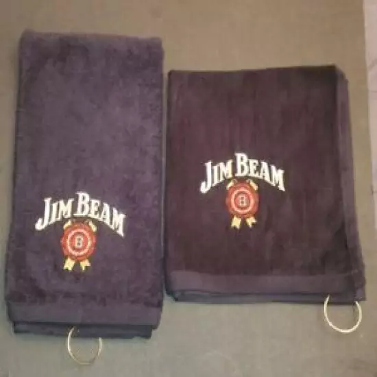 Jim Beam Embroidered Black Sport Towel Set