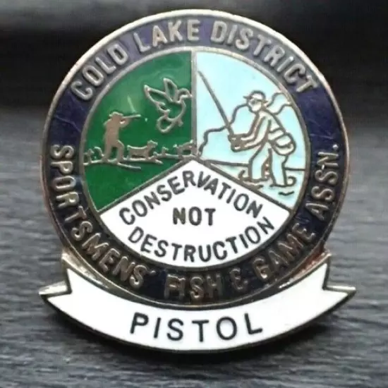 Vintage Sportsmen's' Fish & Game Assn. Cold Lake District Pistol Pin