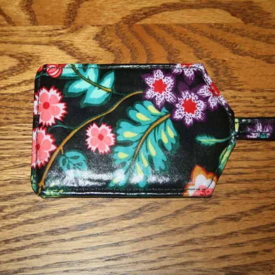 Vera Bradley LUGGAGE TAG ICONIC laminated travel suitcase ID case RETIRED NEW