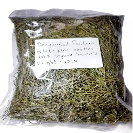 Dehydrated Eastern White Pine Needles ct Monthly Supply Organic Freshly Picked