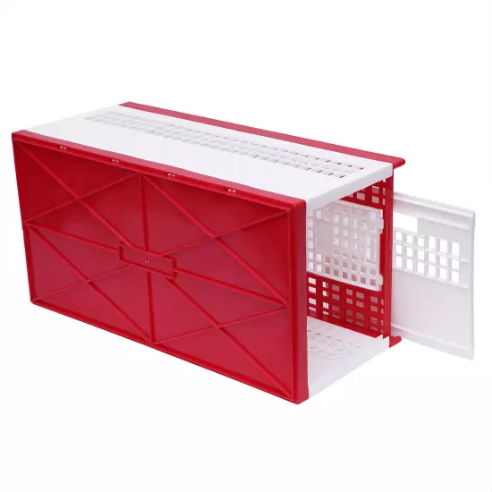 Racing Pigeon Carrier Box Bird Training Basket With 2 Side Doors 2 Top Doors Box