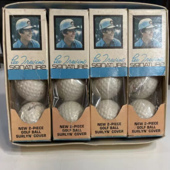 Vintage 1970's LEE TREVINO NOS SIGNATURE GOLF BALLS-12 Balls 4 Sleeves