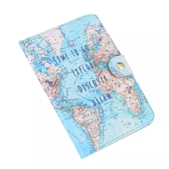 Cute Printing PU Leather Passport Holder Protection Cover ID Credit Cards Case