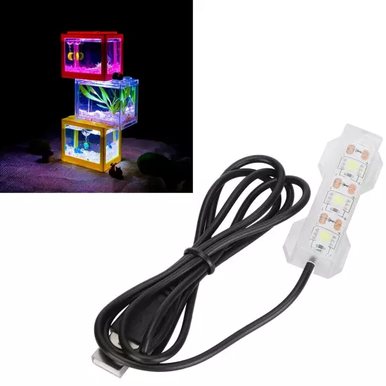 Underwater Light, USB Charging Plastic Portable LED Aquarium Light, 2.4X0.8In...