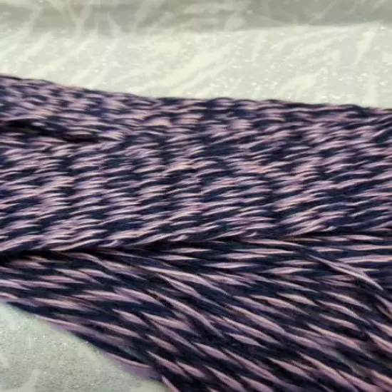 Item7085: Powder Horn inkle loom strap belt black purple wool 44" long