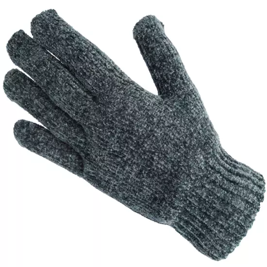 Women's Soft and Stretchy Chenille Basic Winter Magic Gloves