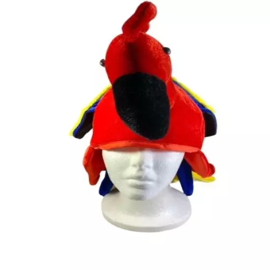 Parrot Hat Jimmy Buffet Hat Plush Parrot Head Hat - Parrot Costume One Size