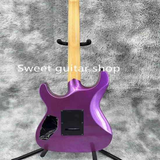 Custom Ouija Purple Electric Guitar FR Bridge Black Part Solid Body Fast Ship