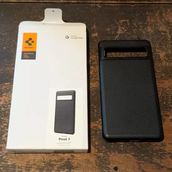 Spigen Liquid Air Phone Case - Google Pixel 7 - Matte Black- Preowned-ACS04696