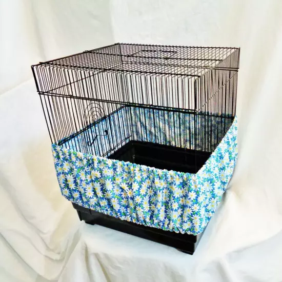 X-LARGE Bird CAGE Seed Catcher SKIRT ONLY "Bright Teal"