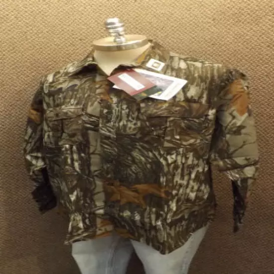 Vtg NEW Walls Realtree Camo Hunting Shirt Whisper Soft Cotton Sz Med USA Made