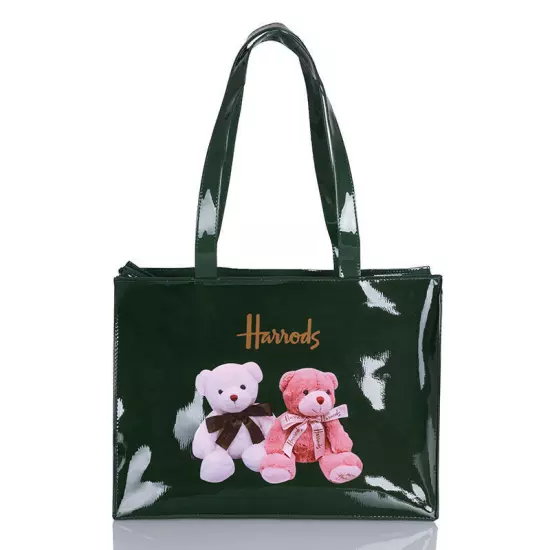 Women PVC Waterproof Shopping Storage Harrods London Shoulder Bag Large Handbags