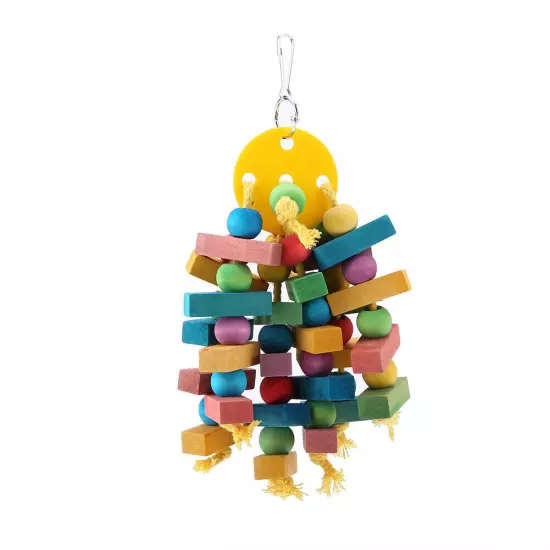 Parrot Toy Bird Toys Hanging Wooden Toy Parrot Swing Suitable for Parrots and