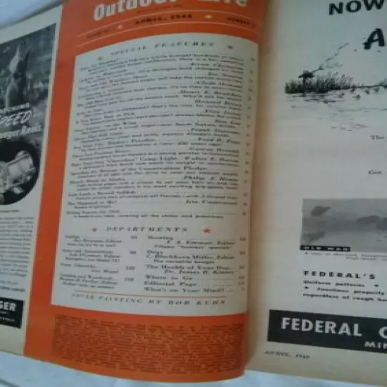 April 1948 Outdoor Life Magazine 178 Pages Hunting Fishing Boat Motors Ammo Ads