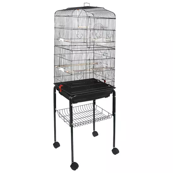 Multiple Sizes Rolling Bird Cage for Small Parrot Cockatiel Parakeet Cage Play