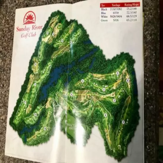 SUNDAY RIVER GOLF CLUB Yardage Book Course Guide Newry Maine Excellent condition