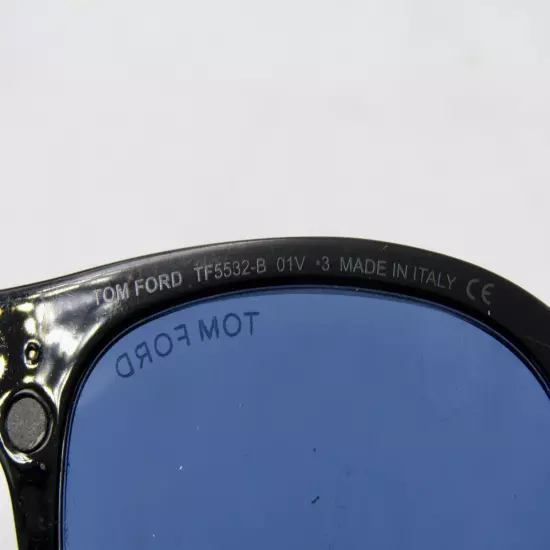 Tom Ford TF5532-B Magnetic Sunglasses Clip-on, 01V Black / Blue (Scratched) #E43