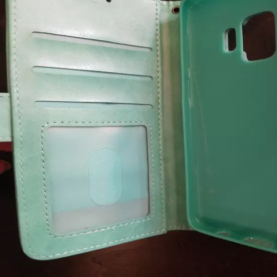 Fashion Case wallet compatible with galaxy Cover S9/G960 Mint Green Women 