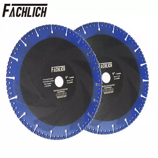 2pcs 9 inch Diamond Cutting Blades Circular Saw Multi Cutter Grinder Wheel Discs