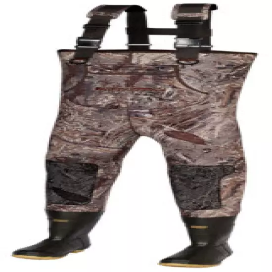 4mm Titanium Duck Blind Camo Hunting Neoprene Wader Lug Boots Size 10 King