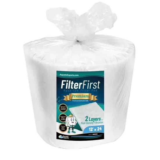 FilterFirst Premium True Dual Density Filter Roll For Aquarium - 3/4" - 1" Thick