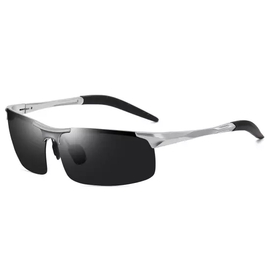 Men's Sport Al-Mg Polarized Sunglasses Men Driving Fishing Outdoor Golf Glasses