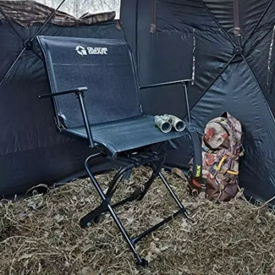 Guide Gear Big Boy Hunting Blind Chair with Armrests, Portable Folding Seat for 