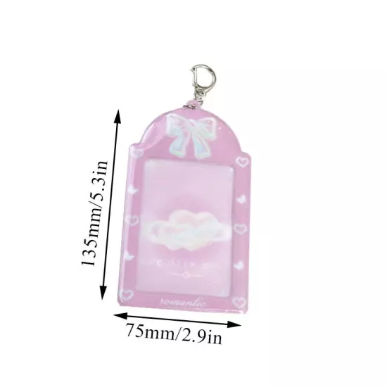 Cute Photocard Holder Idol Photo Case ID Card Cover Keychain Bag Pendant `